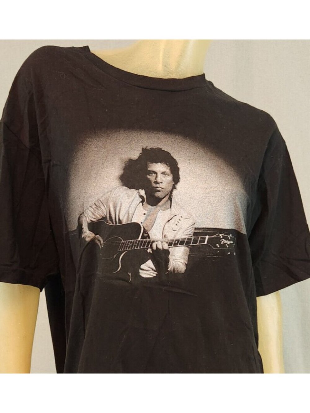 Concert Band Bon Jovi Backstage XXI Black T Shirt Blouse Top Womens USED XLARGE - Picture 2 of 6